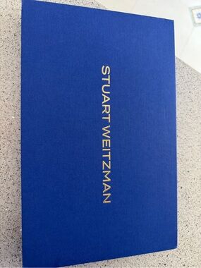 Stuart Weitzman Blue and Gold Branding Shoe Box